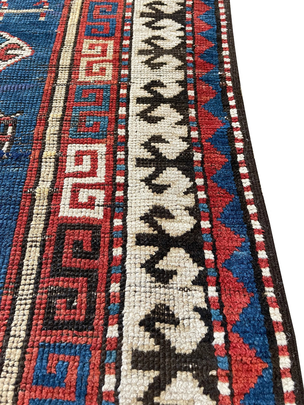 3'4"x3'8" Kazak Bordjalou Hand Knotted