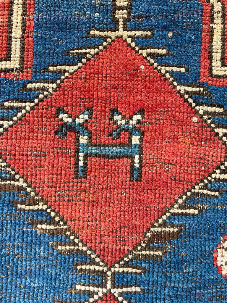 3'4"x3'8" Kazak Bordjalou Hand Knotted