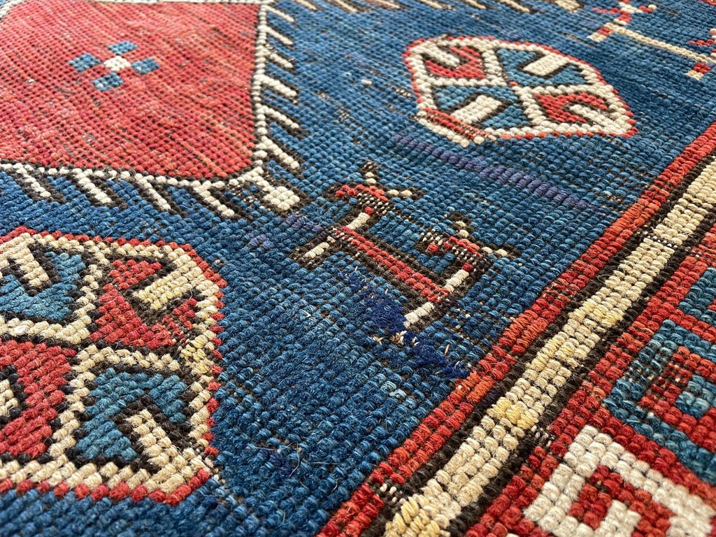 3'4"x3'8" Kazak Bordjalou Hand Knotted