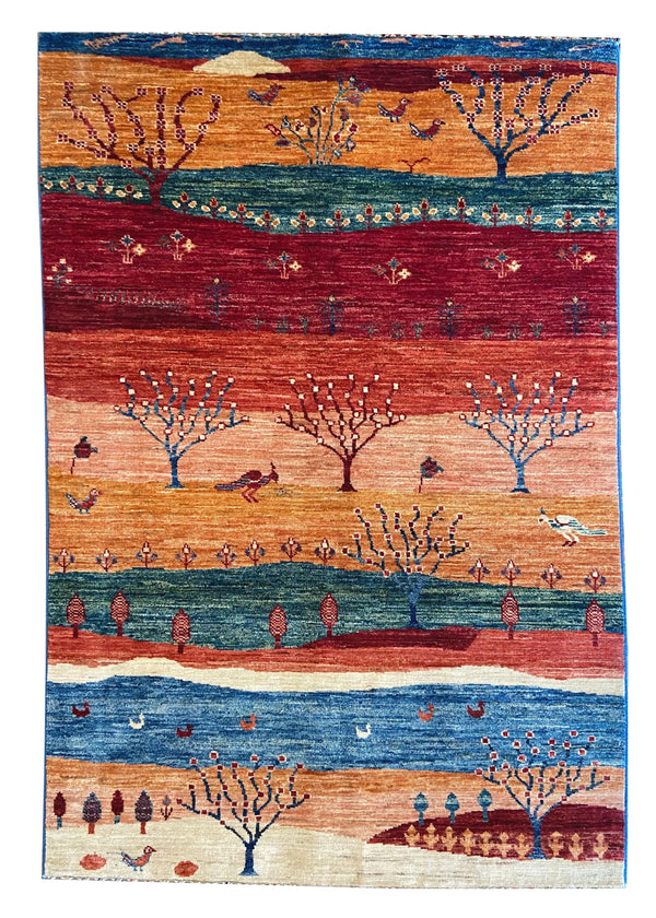 3'4"x4'10" Pak-Khorjeen Hand Knotted