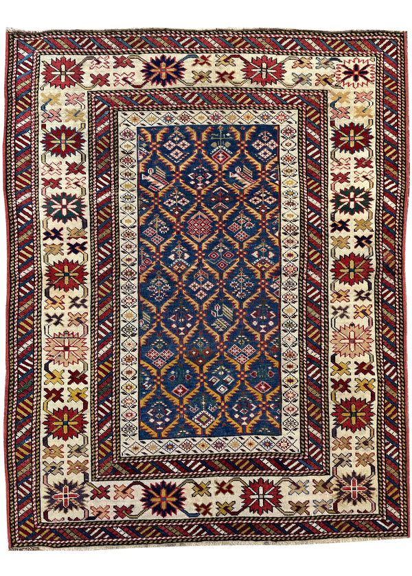 3'4"x4'2" Kuba Hand Knotted