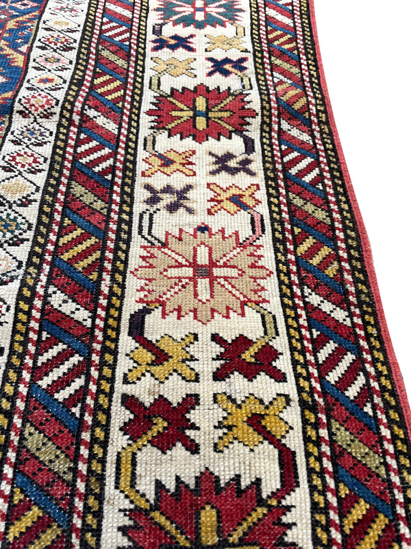 3'4"x4'2" Kuba Hand Knotted