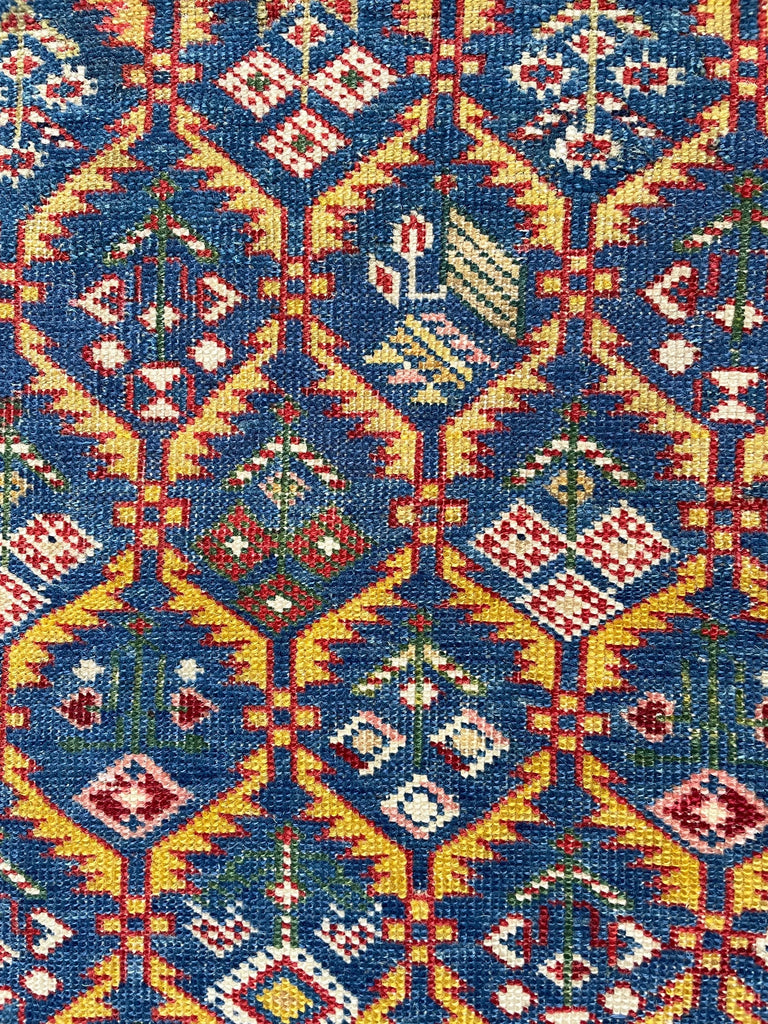 3'4"x4'2" Kuba Hand Knotted