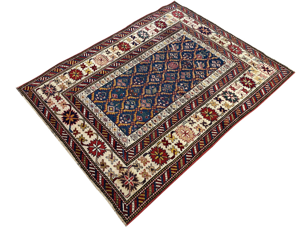 3'4"x4'2" Kuba Hand Knotted