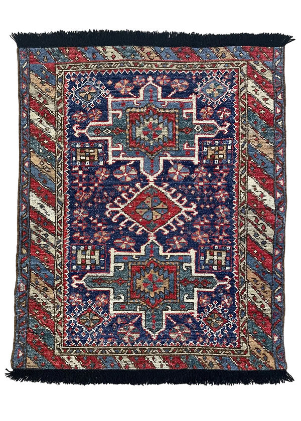 3'4"x4'4" Burano Karaja Hand Knotted