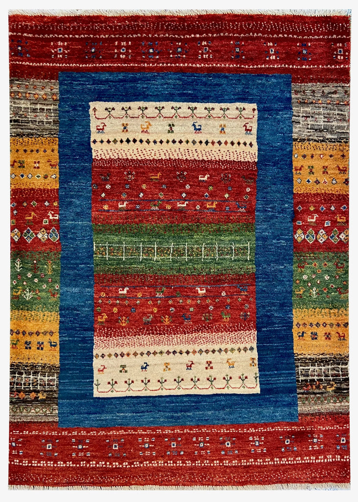 3'4"x4'6" Lori Gabbeh Hand Knotted