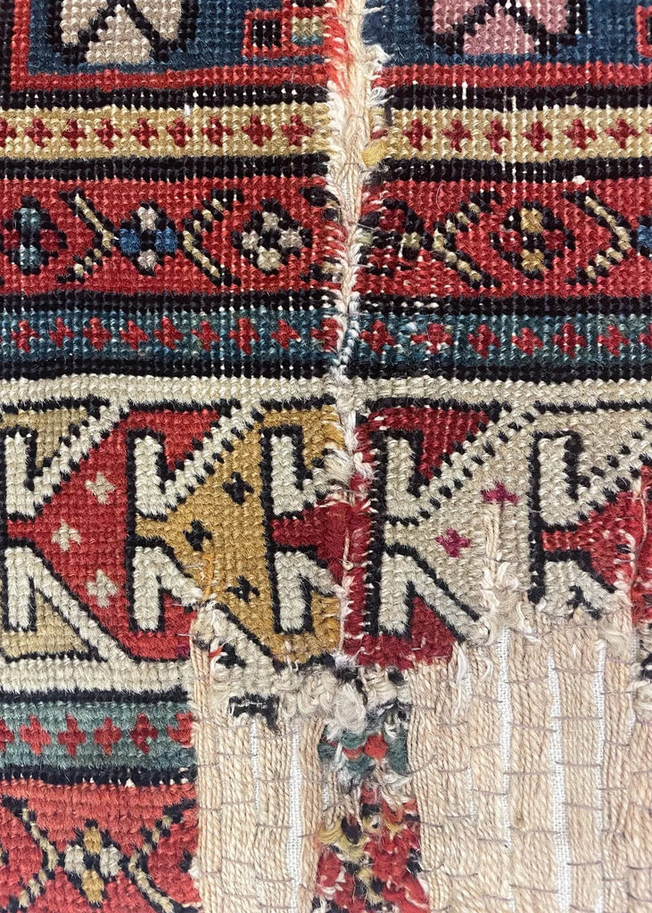 3'4"x4'8" Karabough Prayer Rug Hand Knotted