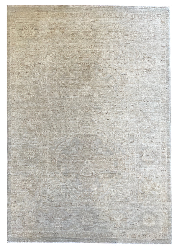 3'4"x4'8" Peshawar Hand Knotted