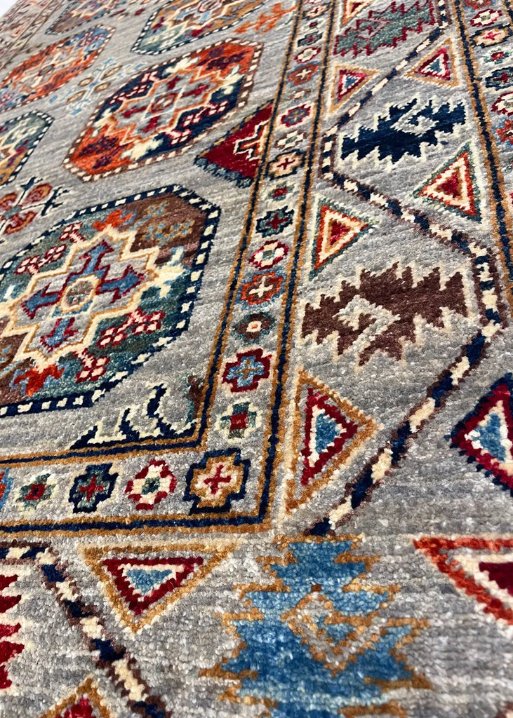 3'4"x5'1" Uzbek Hand Knotted