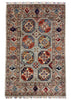 3'4"x5'1" Uzbek Hand Knotted