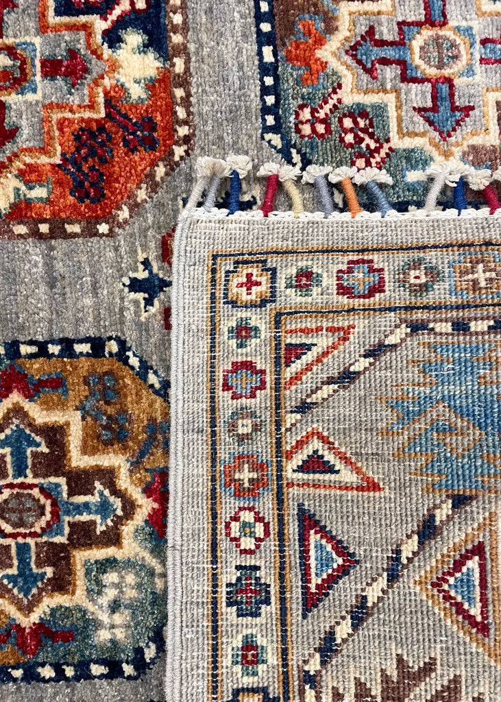 3'4"x5'1" Uzbek Hand Knotted