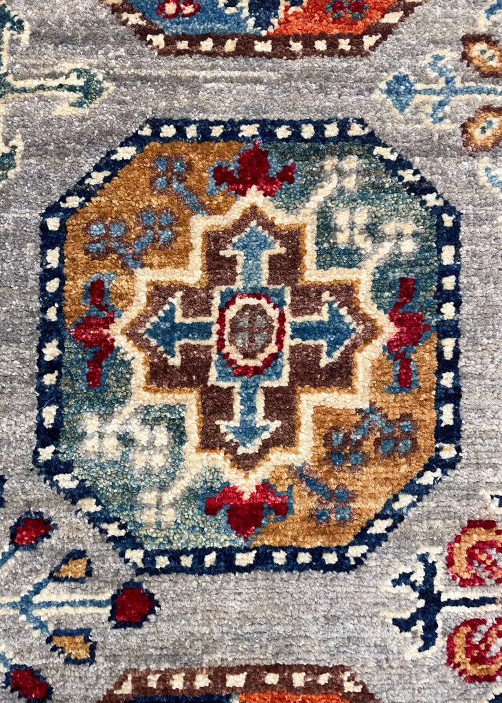 3'4"x5'1" Uzbek Hand Knotted