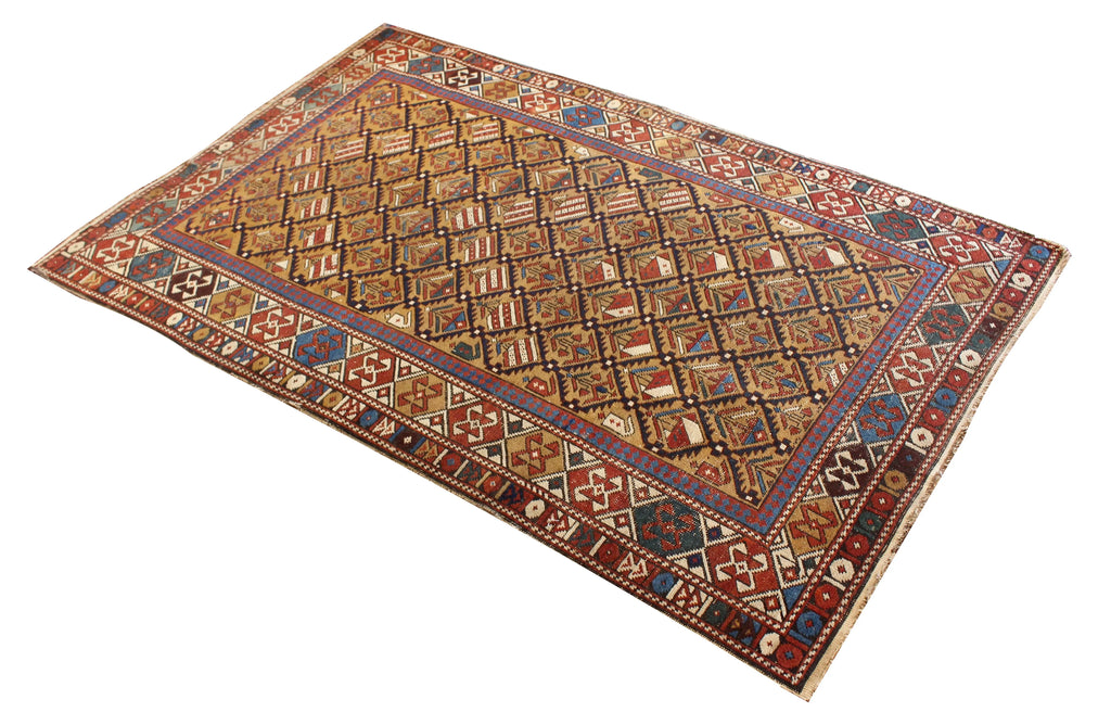 3'4"x5'5" Daghestan Hand Knotted