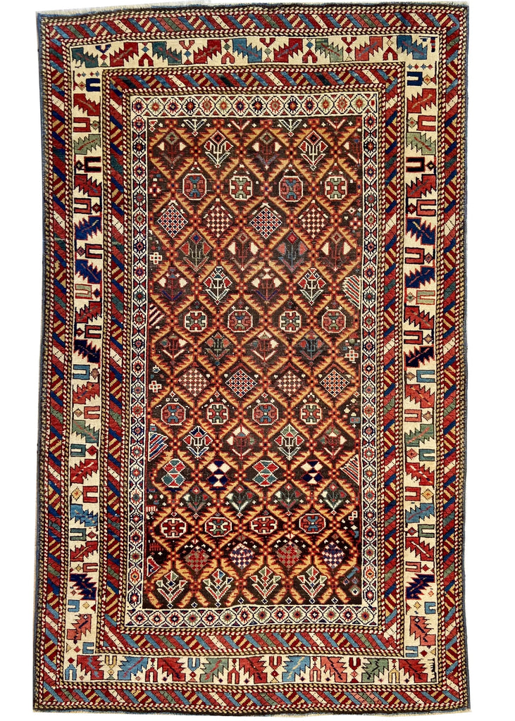 3'4"x5'5" Kuba / Shirvan Hand Knotted