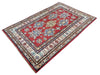 3'4"x5' Afghan-Kazak Hand Knotted