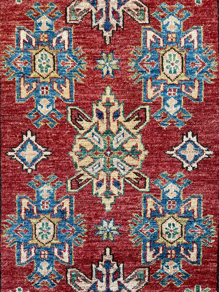 3'4"x5' Afghan-Kazak Hand Knotted