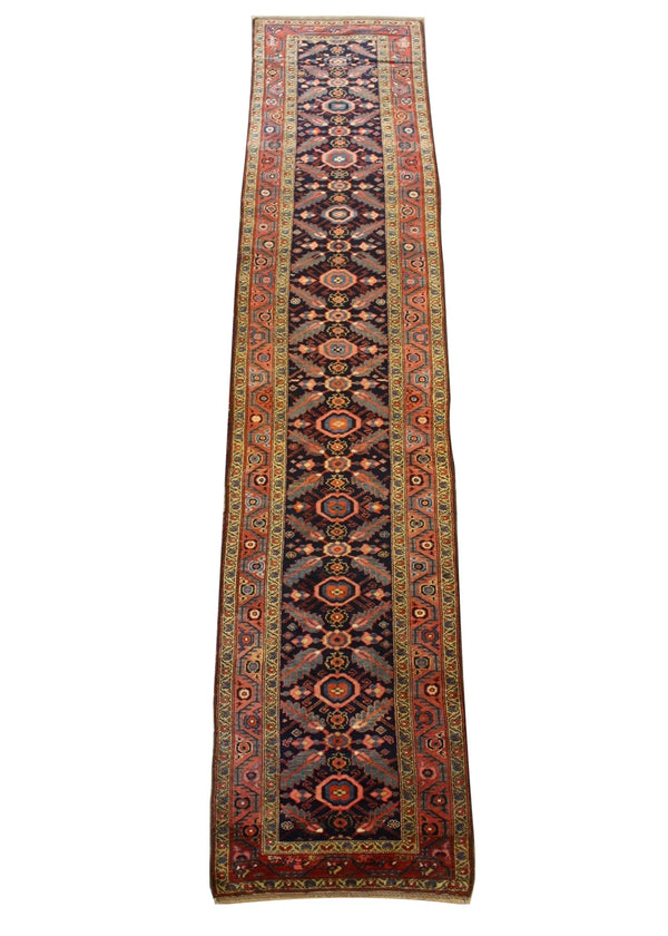 3'5"x15'9" Kolyai Kurdish Hand Knotted