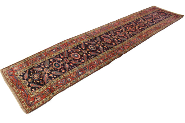 3'5"x15'9" Kolyai Kurdish Hand Knotted