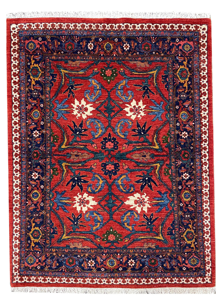 3'5"x4'11" Halvai Bidjar Hand Knotted