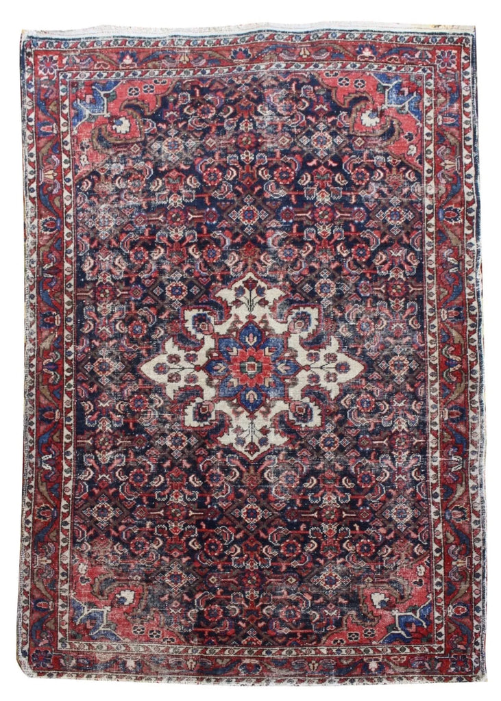 3'5"x4'11" Komat Hamadan Hand Knotted
