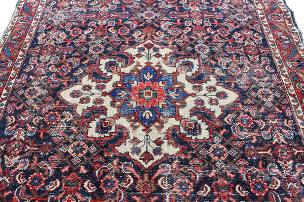 3'5"x4'11" Komat Hamadan Hand Knotted