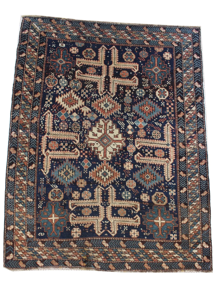 3'5"x4'6" Kuba Hand Knotted