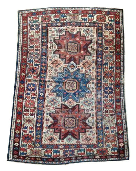 3'5"x4'7" Lesghi Hand Knotted