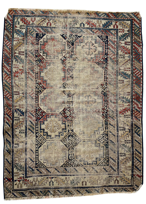 3'5"x4'7" Shirvan Hand Knotted