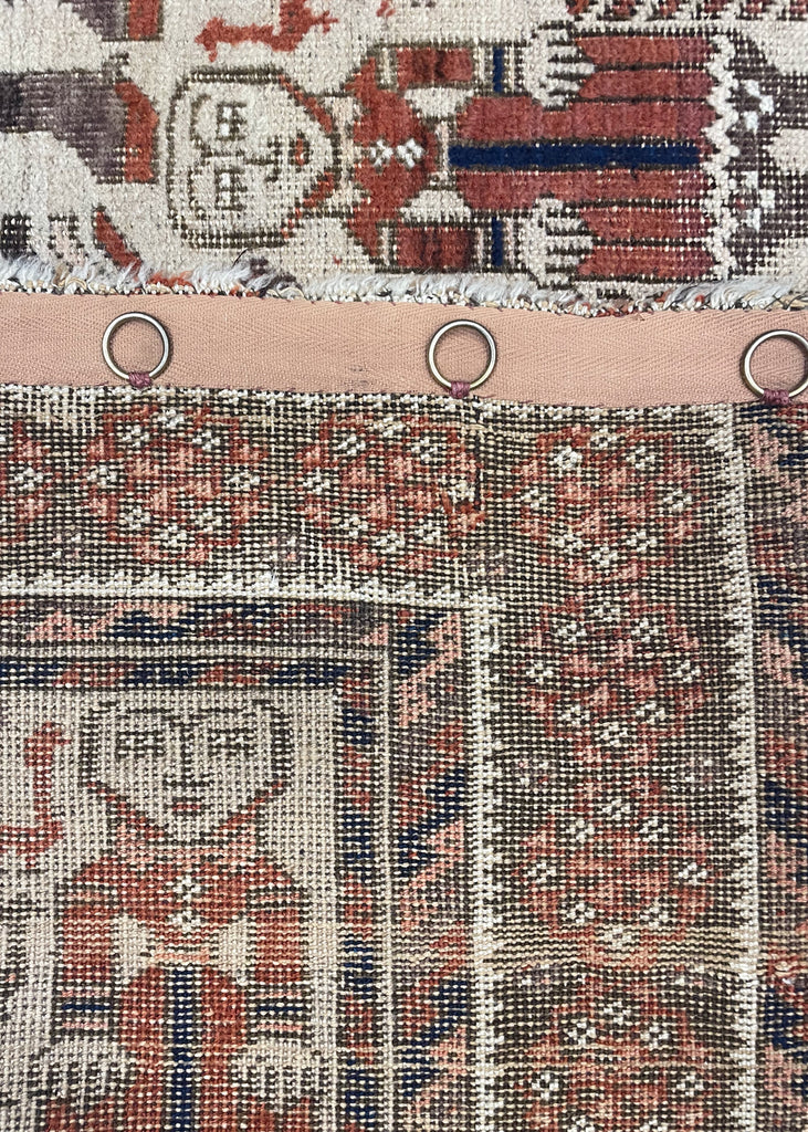 3'5"x5'10" Pictorial Baluch Hand Knotted