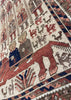 3'5"x5'10" Pictorial Baluch Hand Knotted