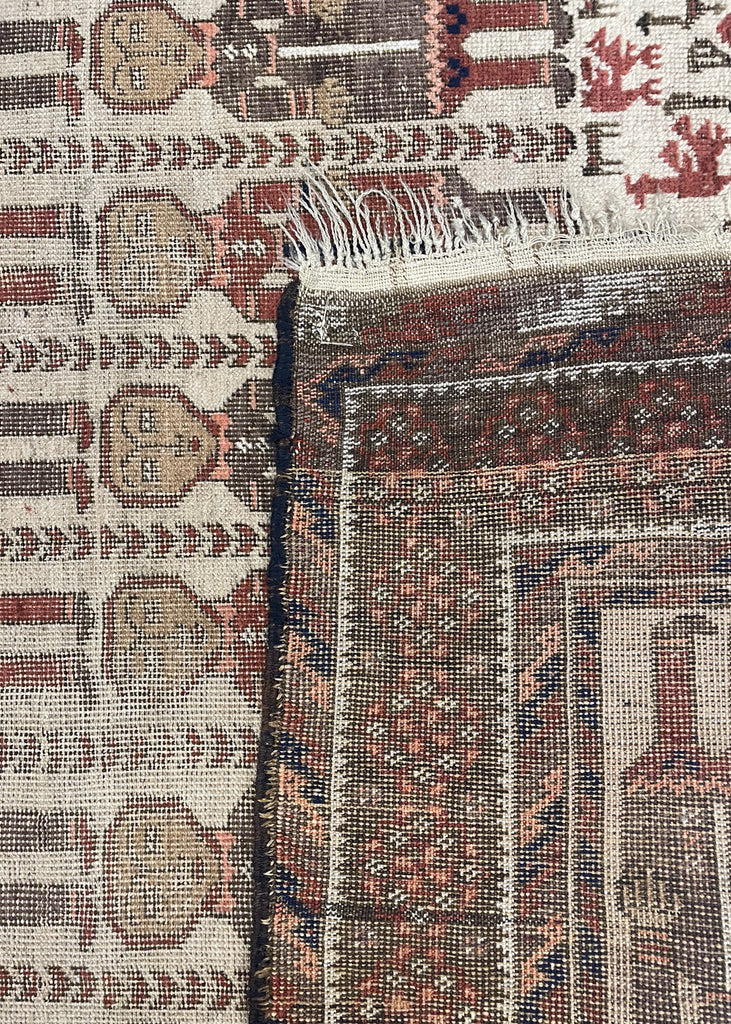 3'5"x5'10" Pictorial Baluch Hand Knotted