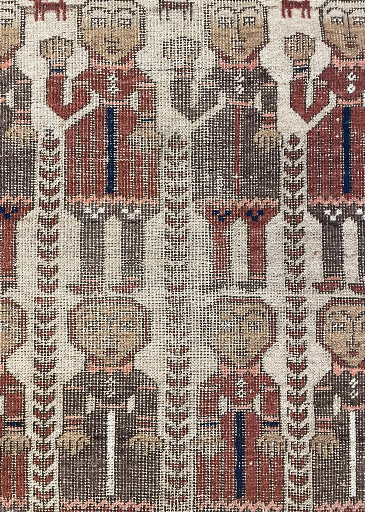 3'5"x5'10" Pictorial Baluch Hand Knotted