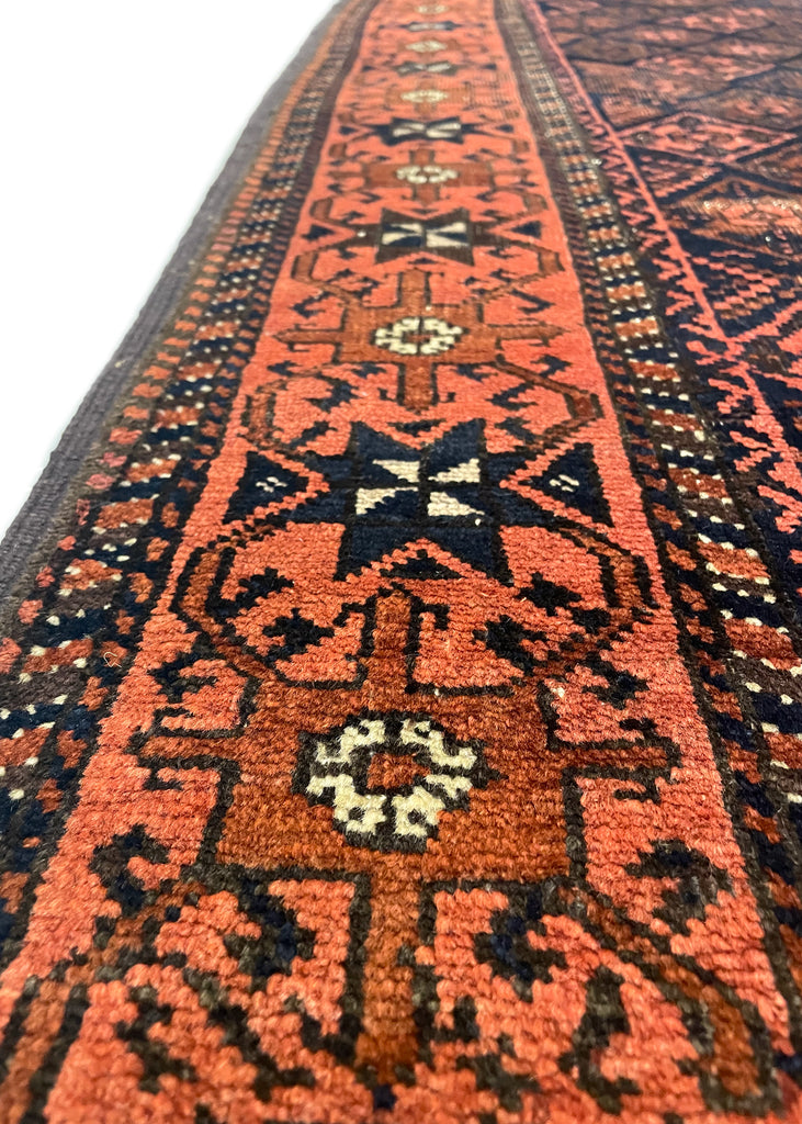 3'5"x5'11" Khorassan Baluch hand hooked