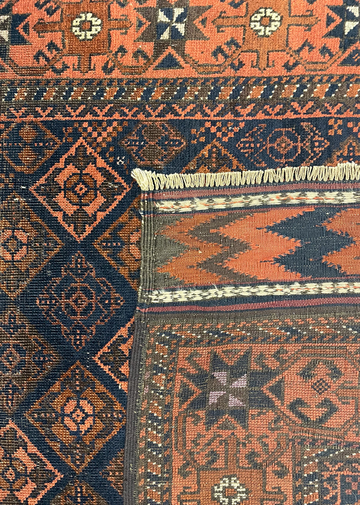 3'5"x5'11" Khorassan Baluch hand hooked