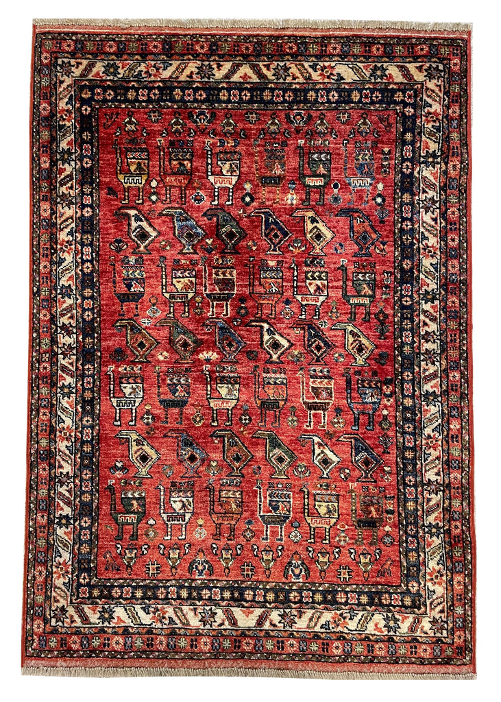 3'5"x5' Afghan-Ersari Hand Knotted