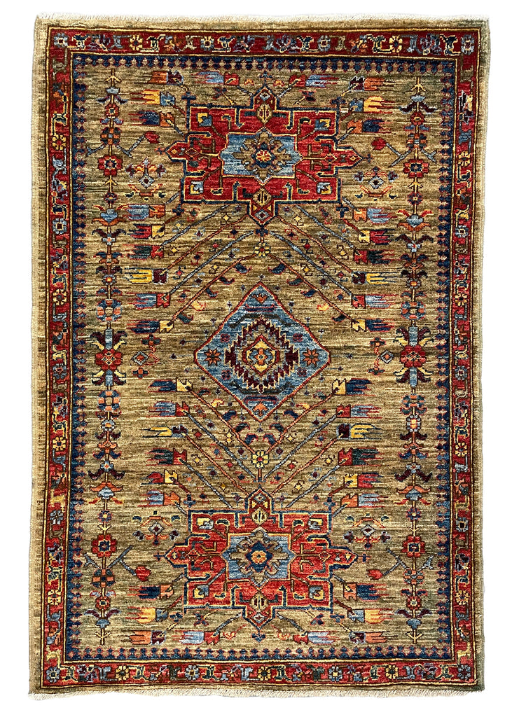 3'5"x5' Karaja Hand Knotted