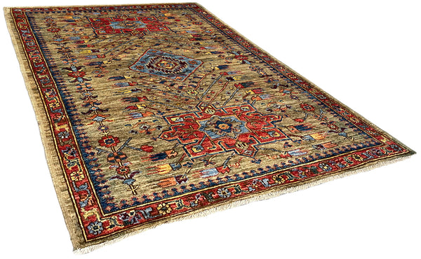 3'5"x5' Karaja Hand Knotted