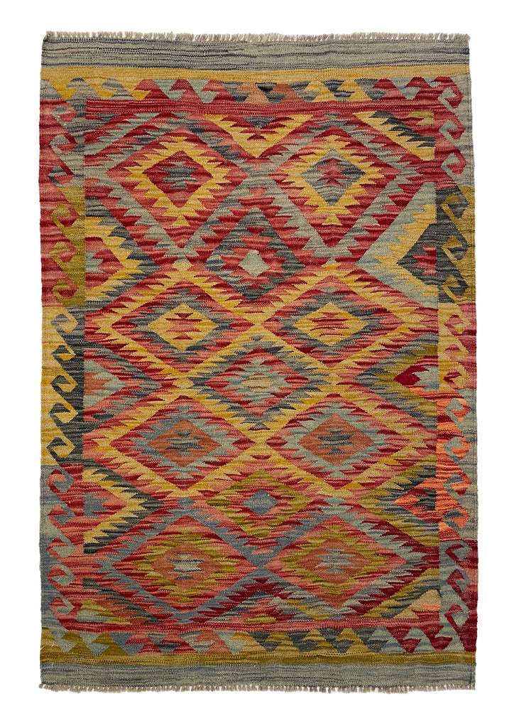 3'5"x5' Kilim Hand Woven