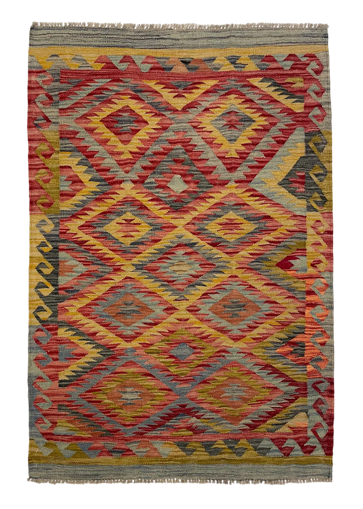 3'5"x5' Kilim Hand Woven