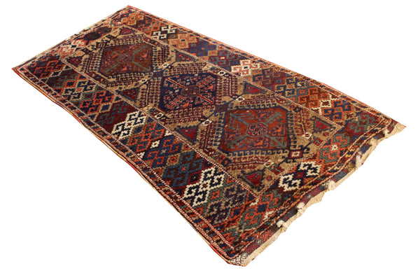 3'5"x6'6" Yuruk Hand Knotted