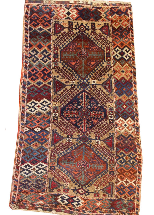 3'5"x6'6" Yuruk Hand Knotted