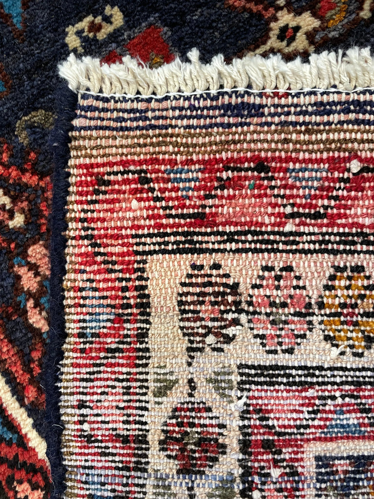 3'5"x9'5" Hamadan Hand Knotted