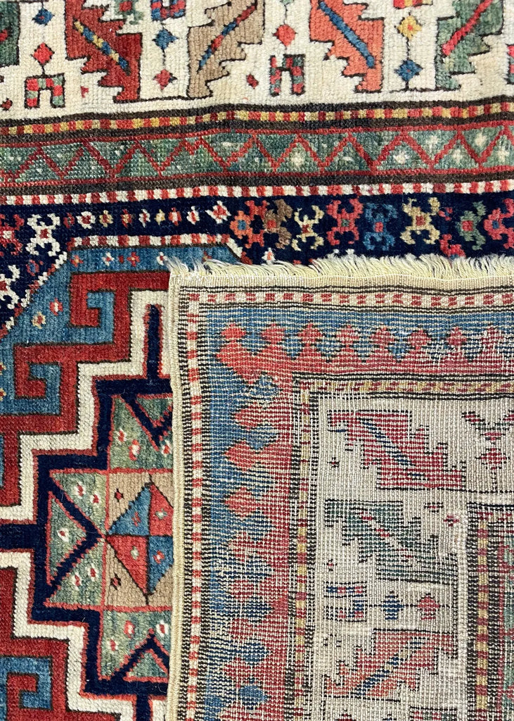 3'5"x9'8" Memling Gul Genje Hand Knotted