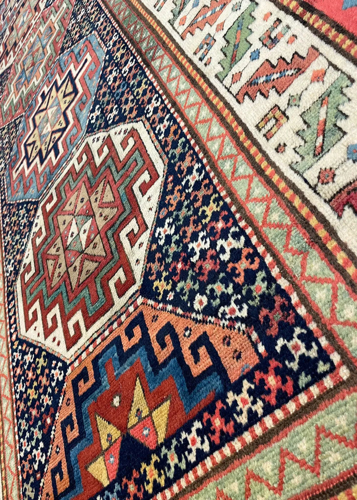 3'5"x9'8" Memling Gul Genje Hand Knotted