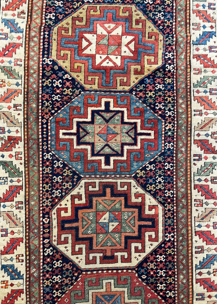 3'5"x9'8" Memling Gul Genje Hand Knotted