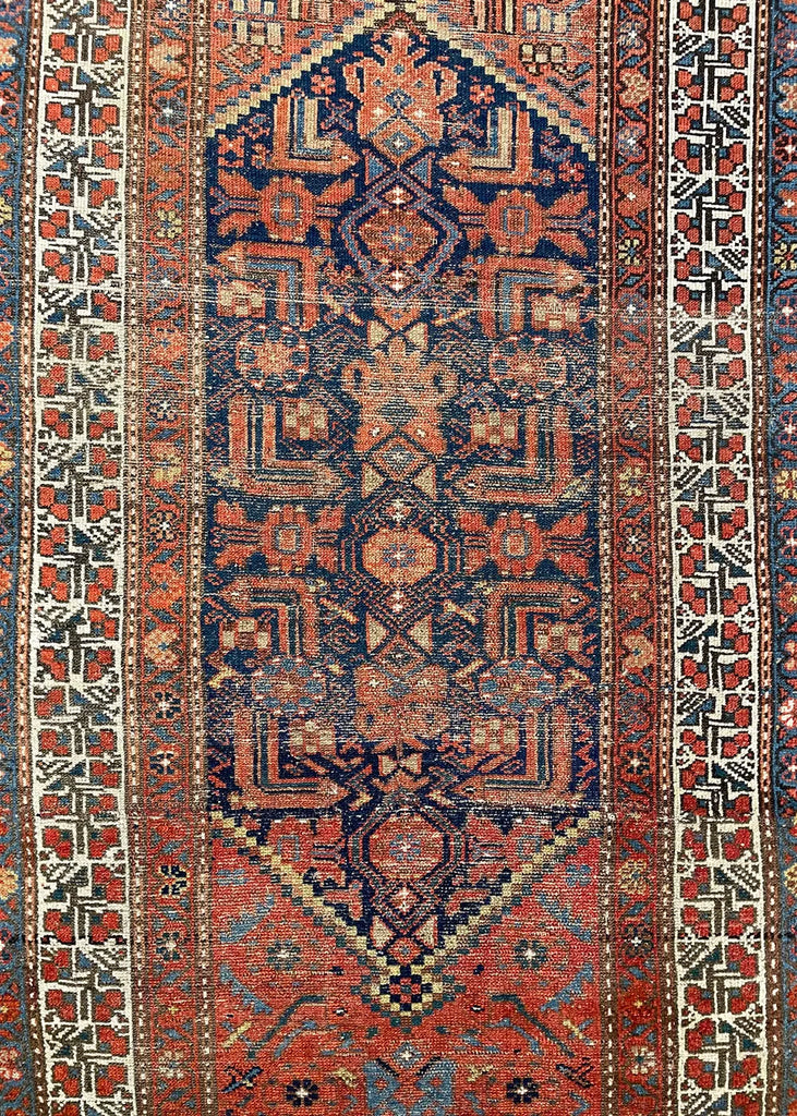 3'6"x10' N.W. Persian Kurdish Hand Knotted
