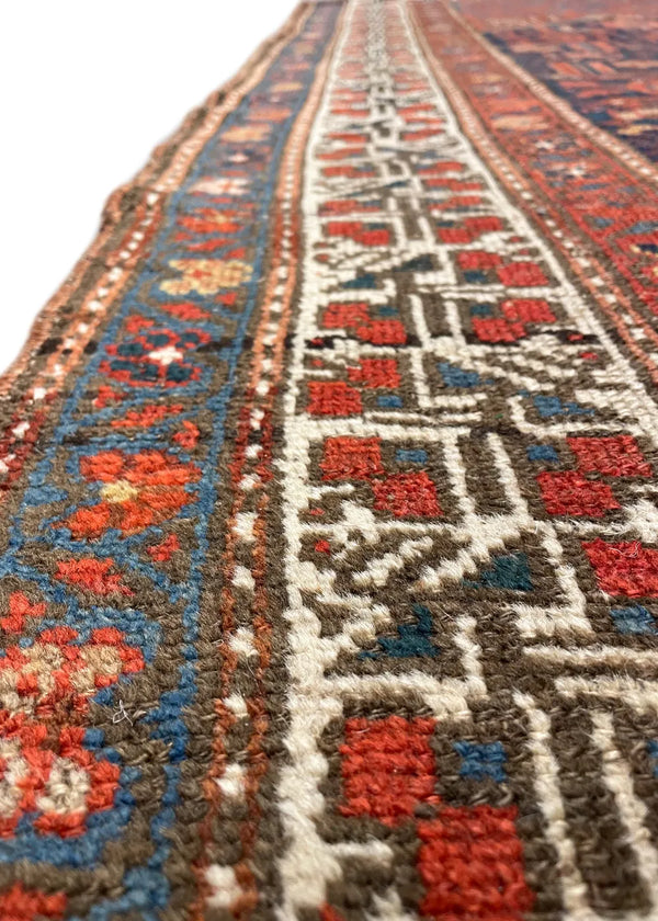 3'6"x10' N.W. Persian Kurdish Hand Knotted
