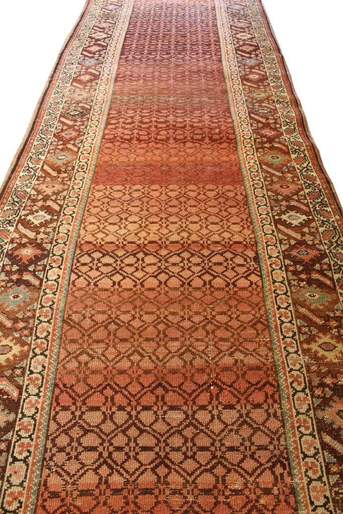 3'6"x14'6" Hamadan Hand Knotted