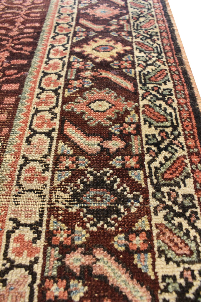 3'6"x14'6" Hamadan Hand Knotted