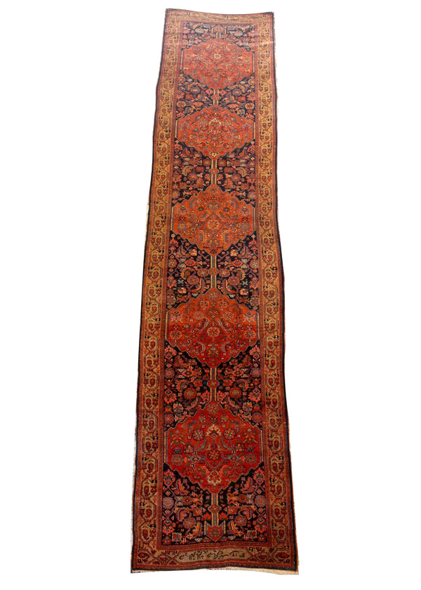 3'6"x15'7" Mishan Malayir (s) Hand Knotted